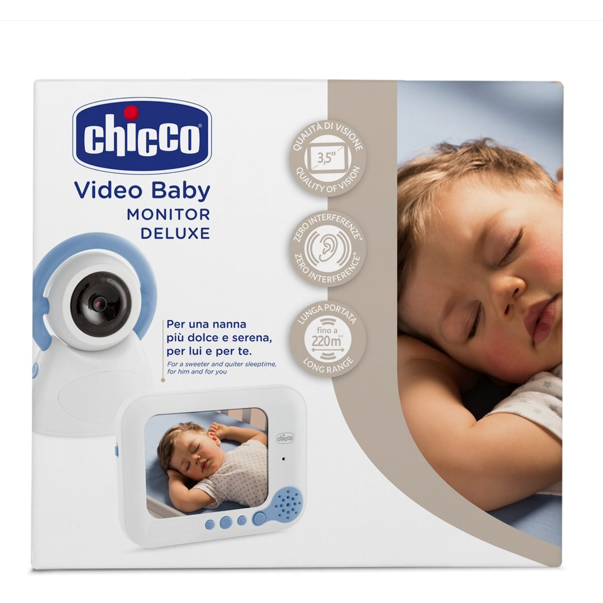 Chicco Video Baby Monitor Deluxe 254, White/Blue 00009328000000