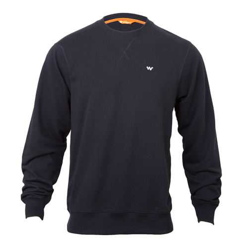 Wildcraft Men's Crew Neck Sweatshirt-Black-XL