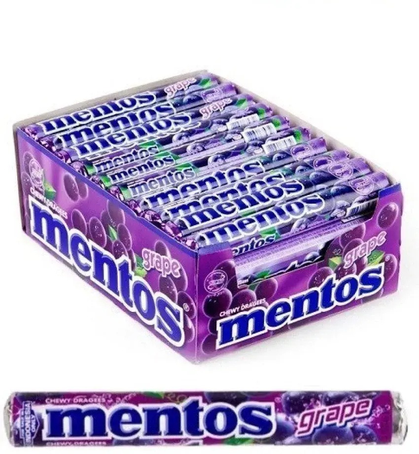 Perfetti Mentos Grapes Stick – Grapes Flavor 24 Pcs