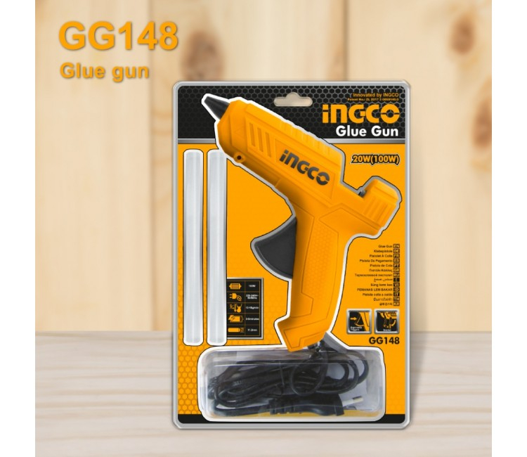 INGCO Corded High Temperature Hot Glue Gun GG148