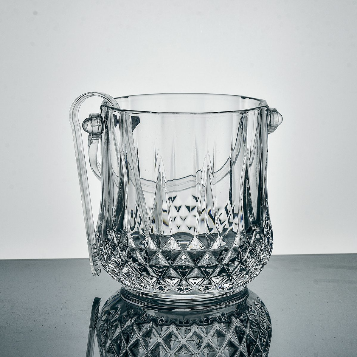 Laughing Buddha - 1000ml High Quality Transparent Glass Ice Bucket Crystal