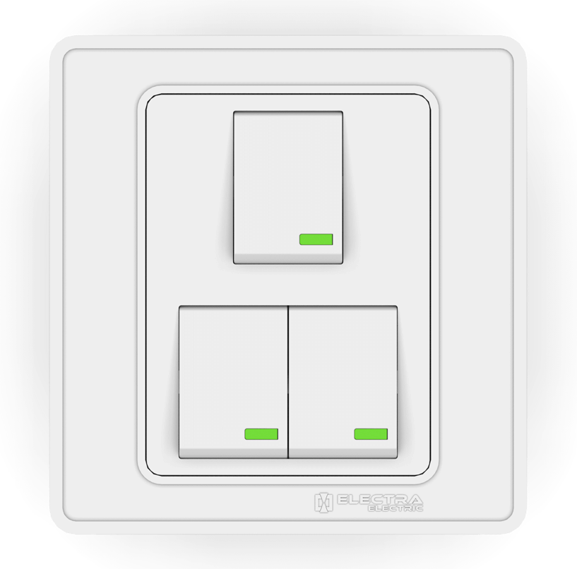 Electra Electric 10a 3 Gang 1 Way Switch