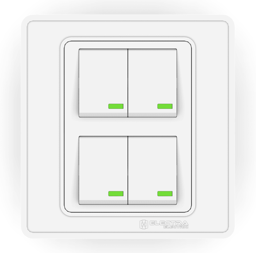 Electra Electric 10a 4 Gang 1 Way Switch
