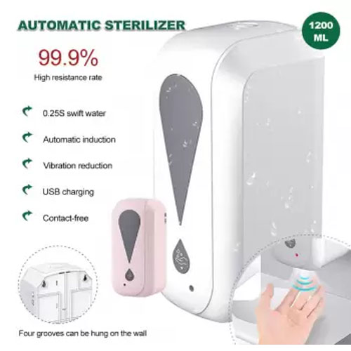 1200ml Automatic Wall-Mounted Soap Dispenser Spray Hand Dispenser kitchen Bathroom