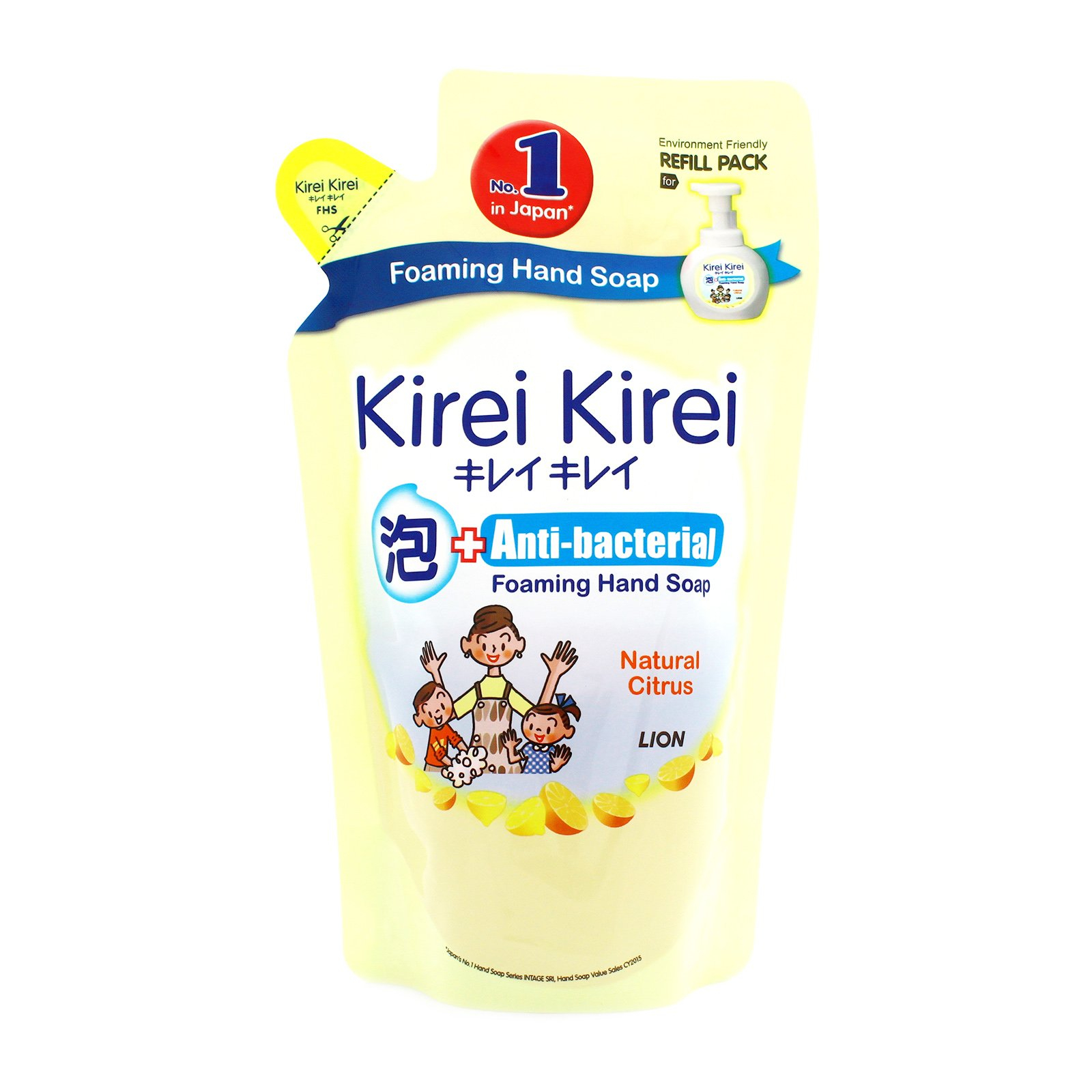 Kirei Kirei Anti Bacterial Foaming Hand Wash Natural Citrus Refill 200ml