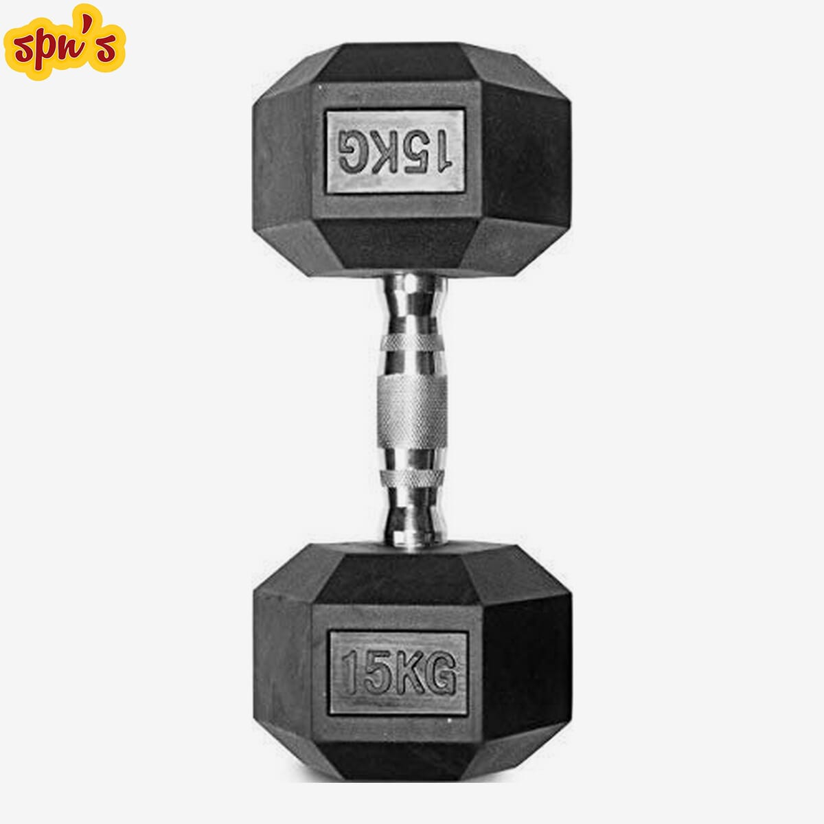 15 Kg Rubber Hexa Dumbbells, Dumbell , 15Kg Dumbell ( Single Piece Only)