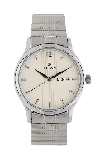 Titan Karishma Analog Silver Dial Men's Watch 1580SM03