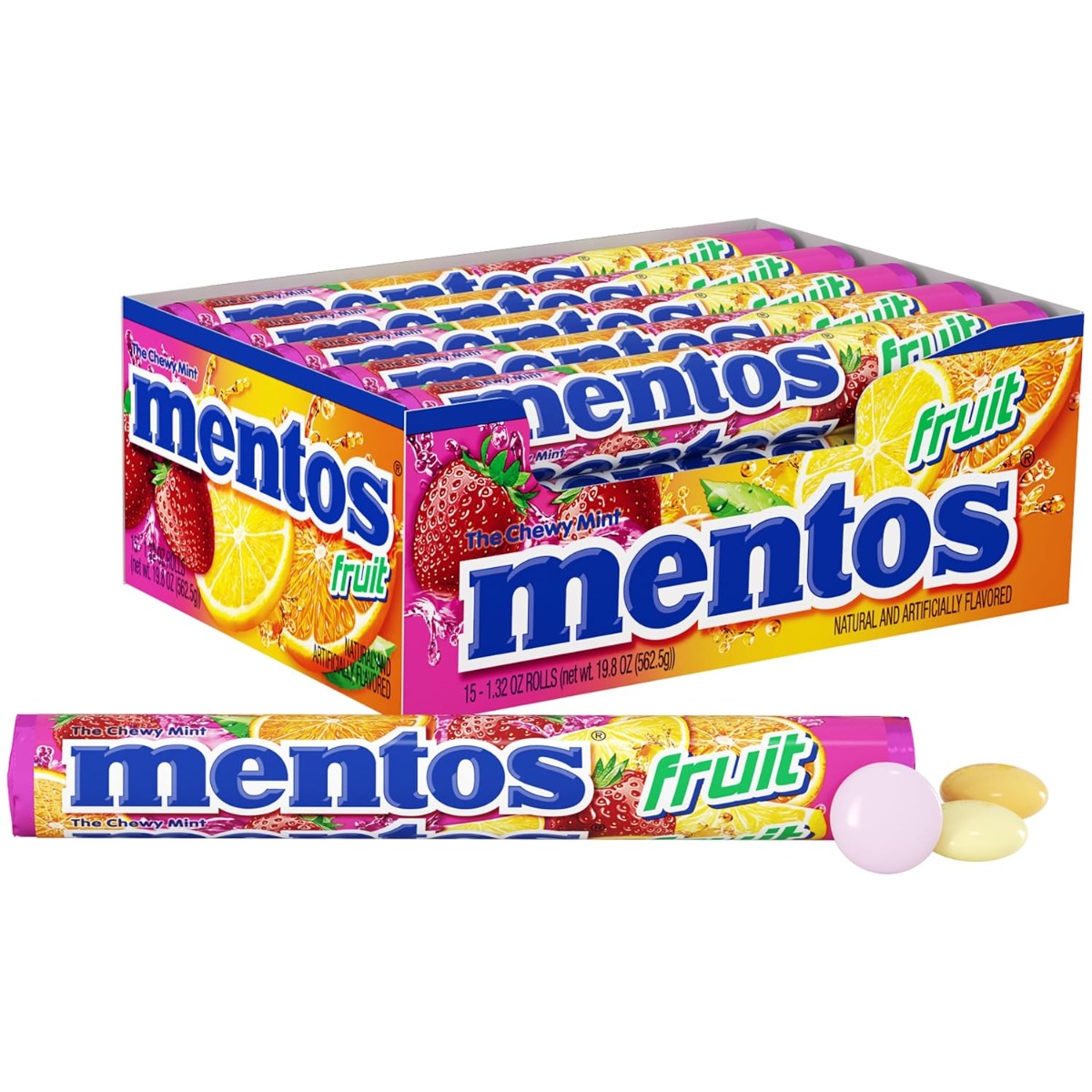 Perfetti Mentos Fruits Stick – Mixed Fruit Flavor 24 Pcs