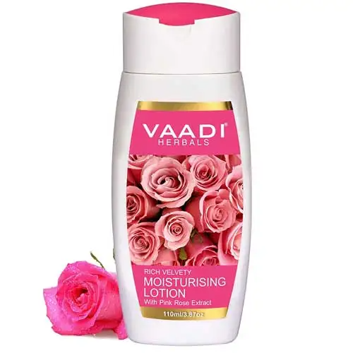 Vaadi Herbals Moisturising Lotion With Pink Rose Extract – 350 ml
