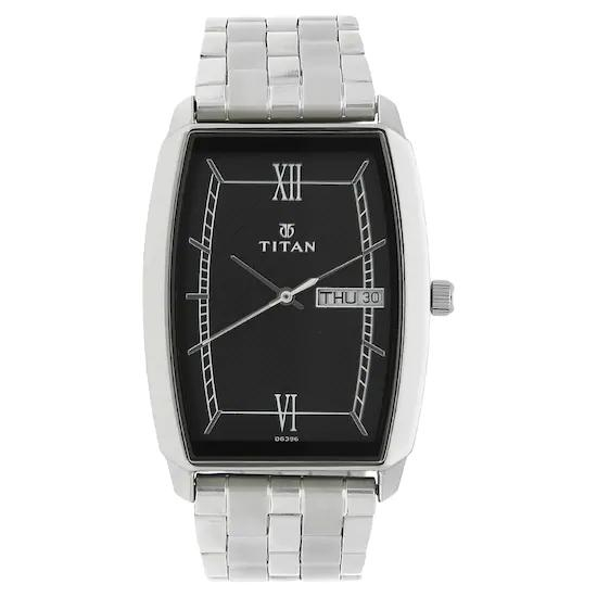 Ttian Black Dial Silver Stainless Steel Strap Watch 1737SM02