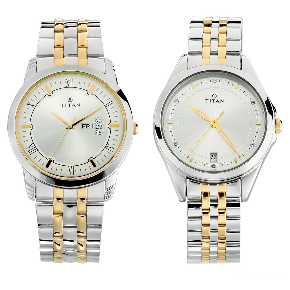 Titan Wedding Bandhan Analog Silver Dial Unisex's Watch - 17742565BM01