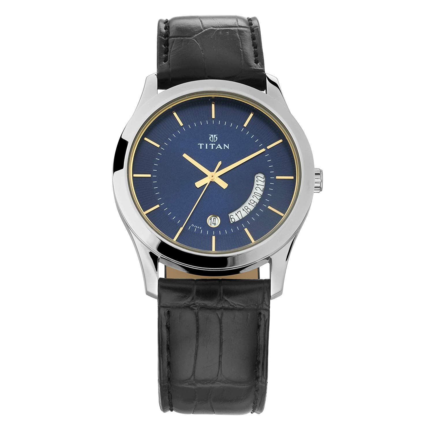 1806sl02 Titan Blue Dial Analog Watch for Men with Date Function 1823SL01