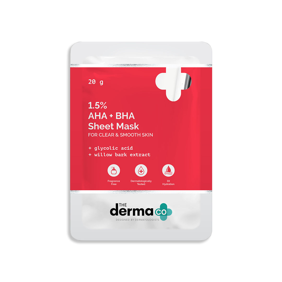 The Derma Co 1.5% AHA+BHA Sheet Mask