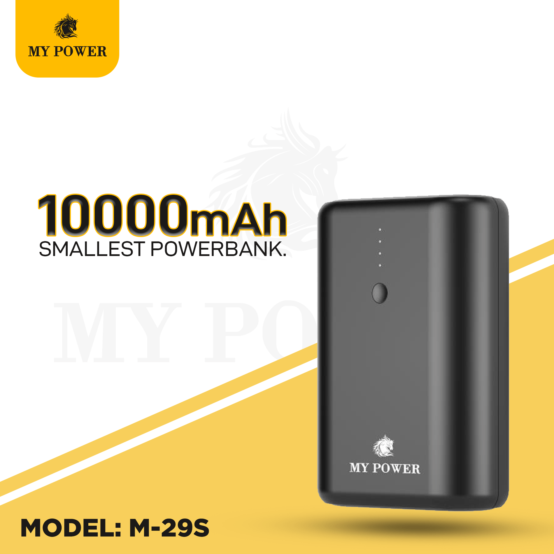 My Power Smallest Size Powerbank, 10000mah M-29S Fast Charing PD Q.C 3.0 22.5w Fully Compatible for Oppo Oneplus MI Samsung Iphone Vivo Realme