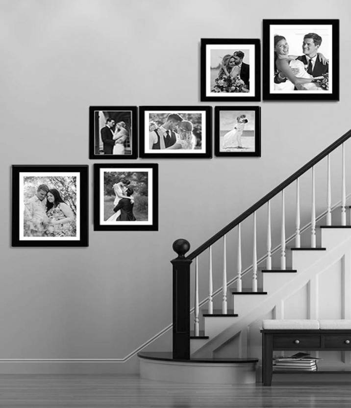 Black Photo Frame Set of 7