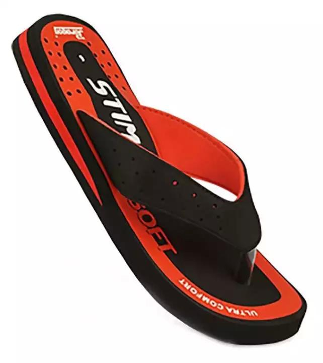 Paragon Black/Red Synthetic Stimulus Slippers For Women 954