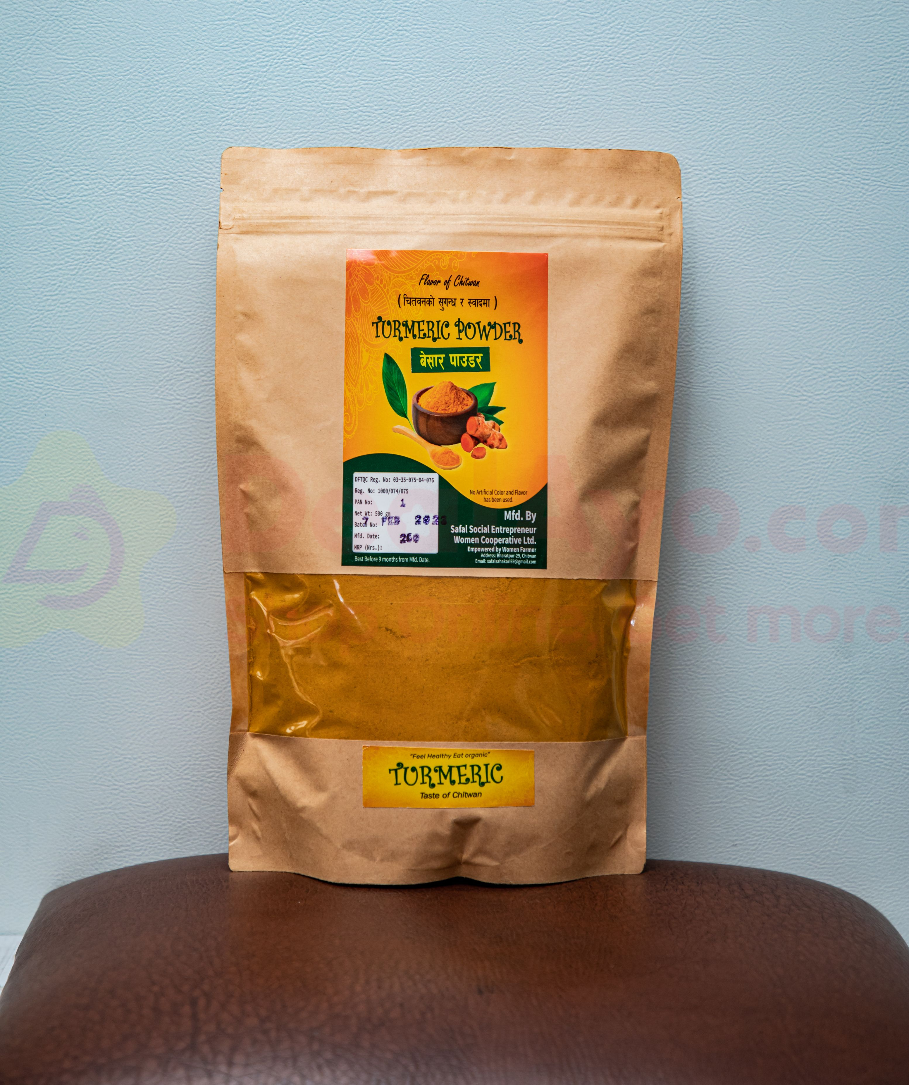 Pure Turmeric Powder -500g Safal Social Entrepreneur Women Cooperative