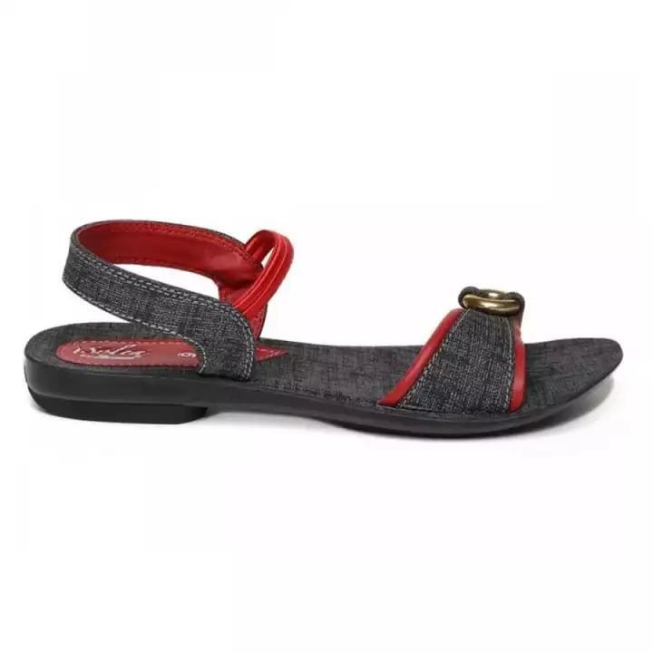 Paragon Red/Grey Solea Strappy Sandals For Women 7039