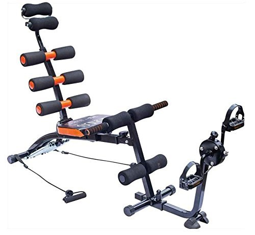  2 In 1 Six Pack Ab Care Exerciser With Inbuilt Pedal Cycle Complete Home Gym