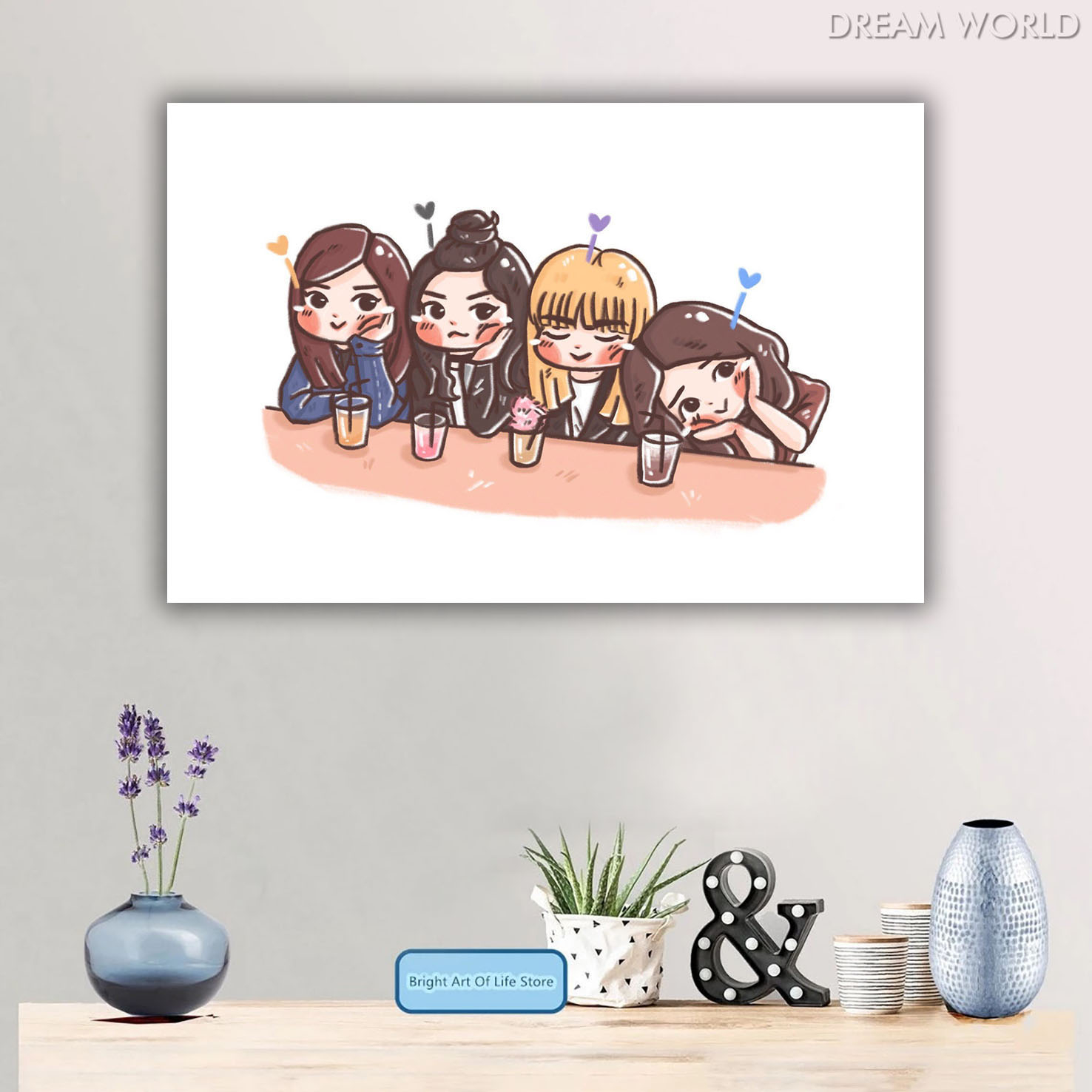 Arga - Home Decor Wall Poster - Blackpink Cartoon Art