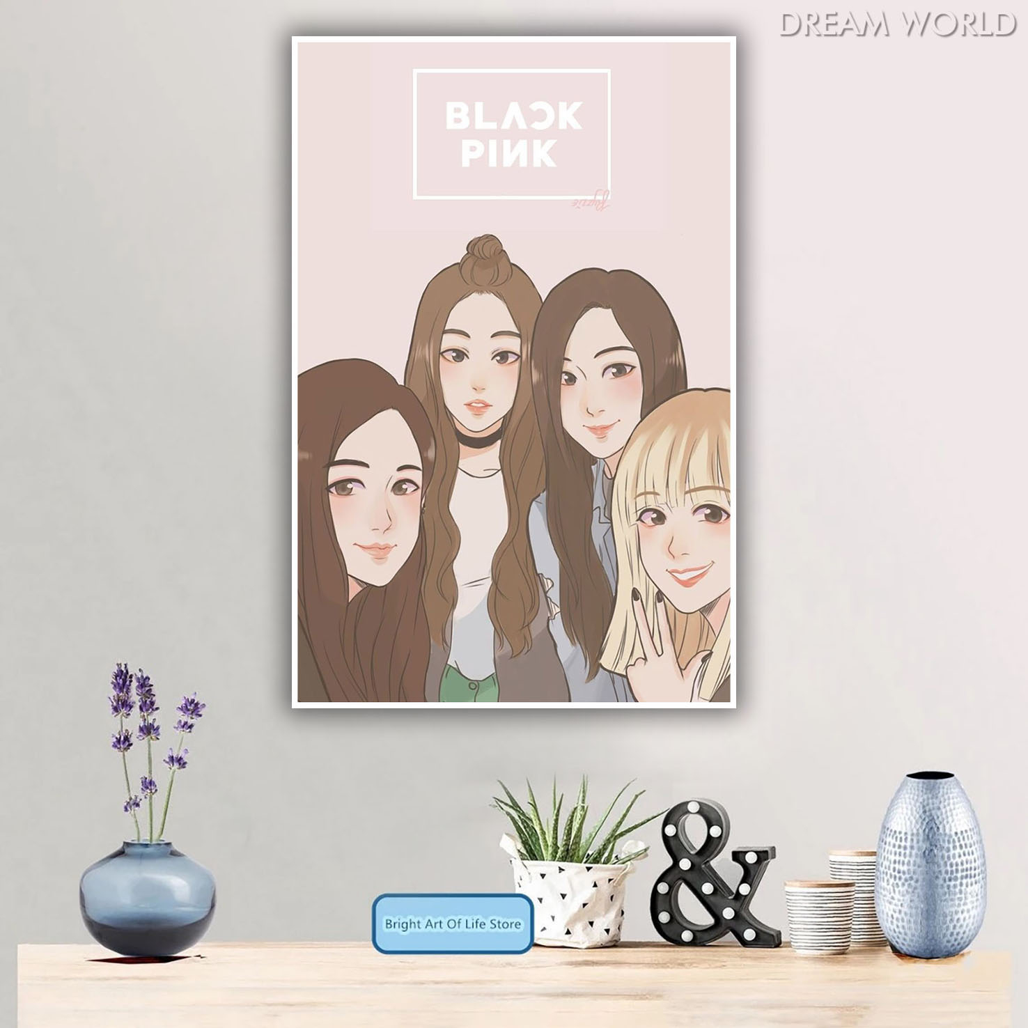 Arga - Home Decor Wall Poster - Blackpink Cartoon Art