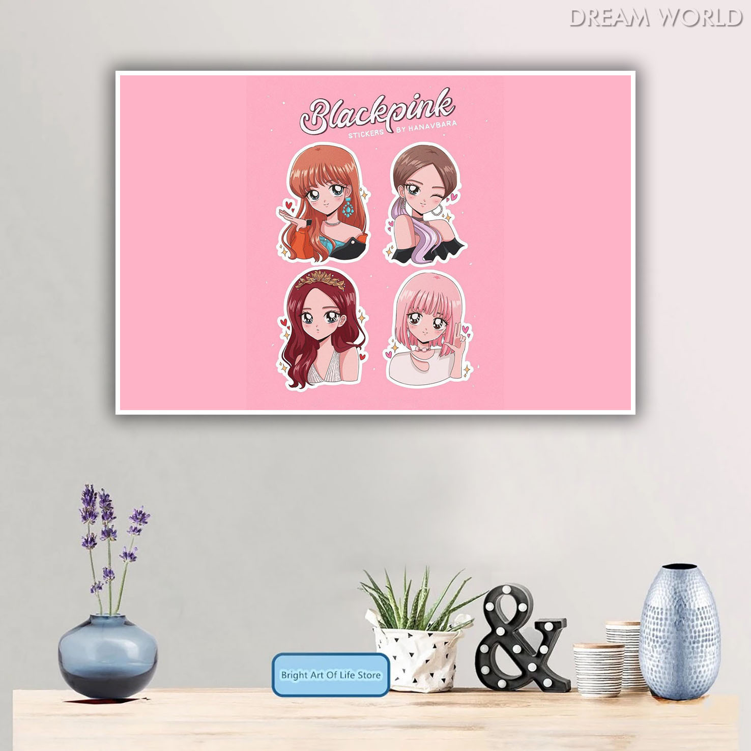 Arga - Home Decor Wall Poster - Blackpink Cartoon Art