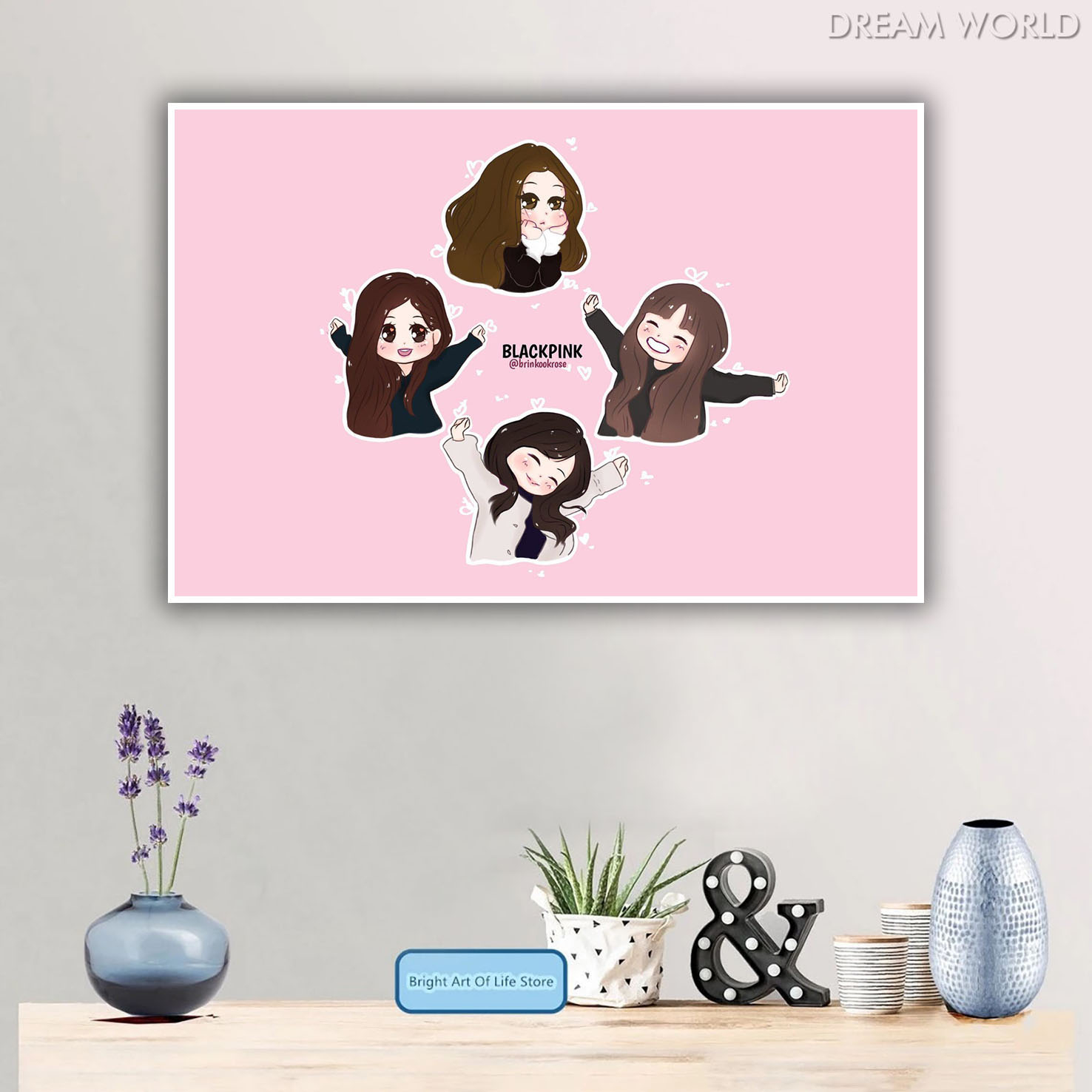 Arga - Home Decor Wall Poster - Blackpink Cartoon Art