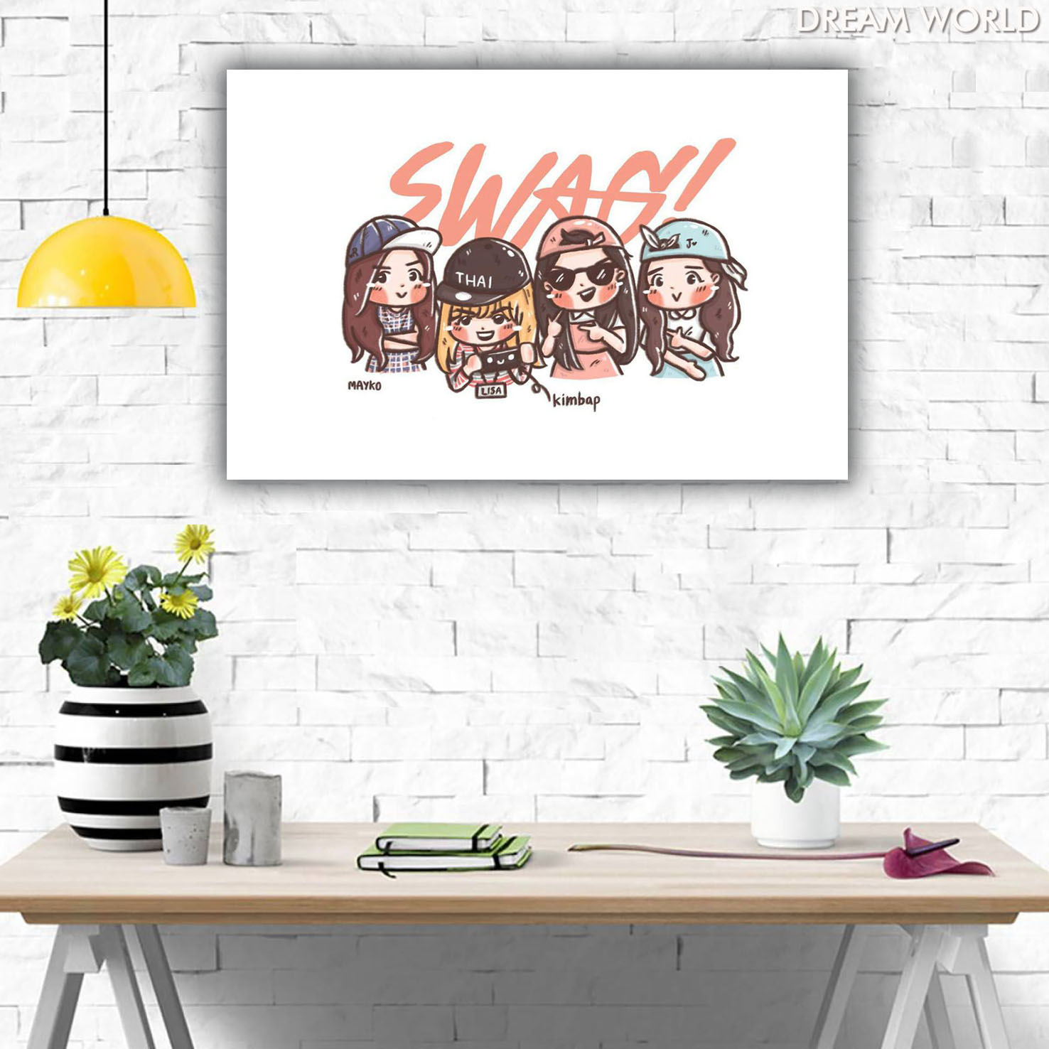 Arga - Home Decor Wall Poster - Blackpink Cartoon Art