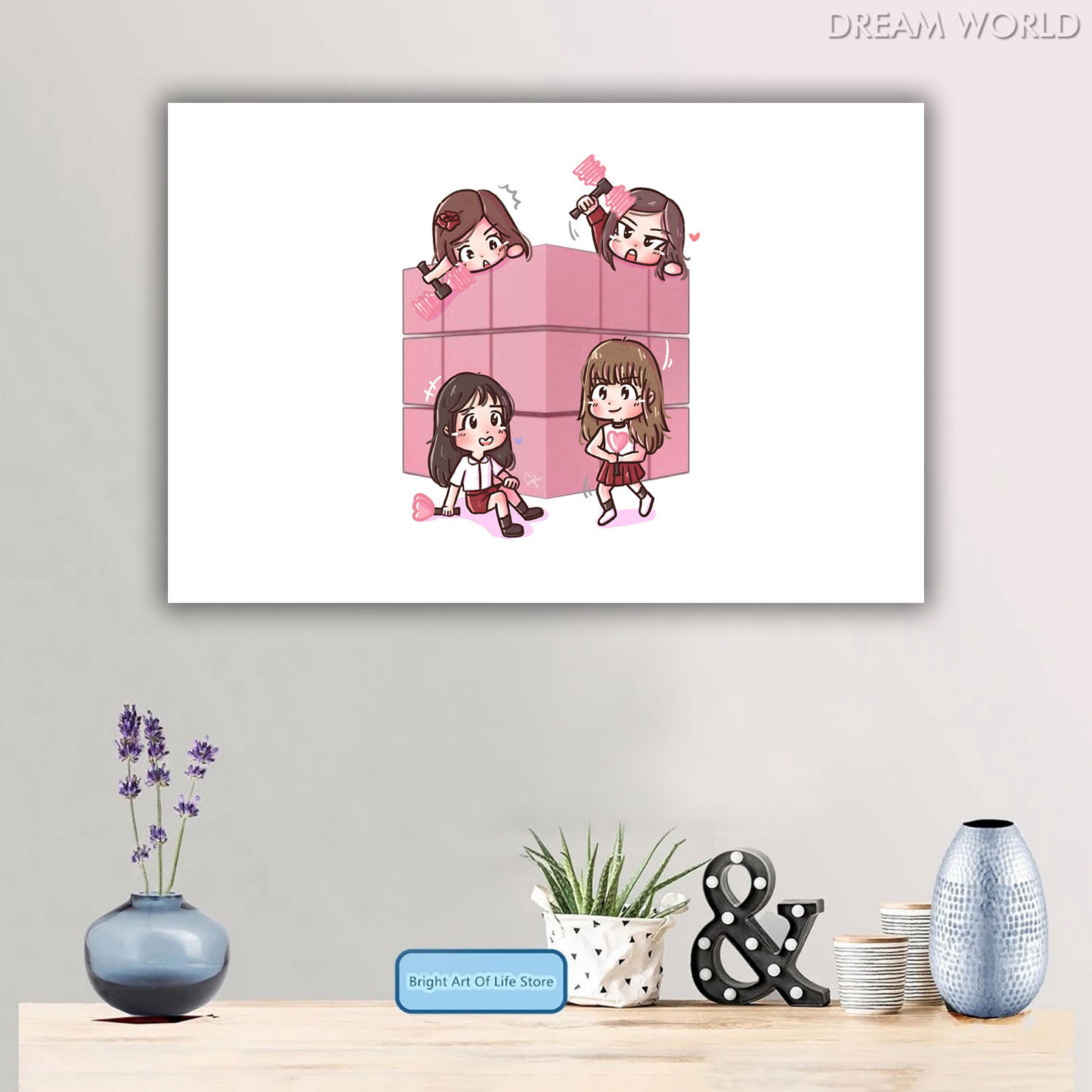 Arga - Home Decor Wall Poster - Blackpink Cartoon Art