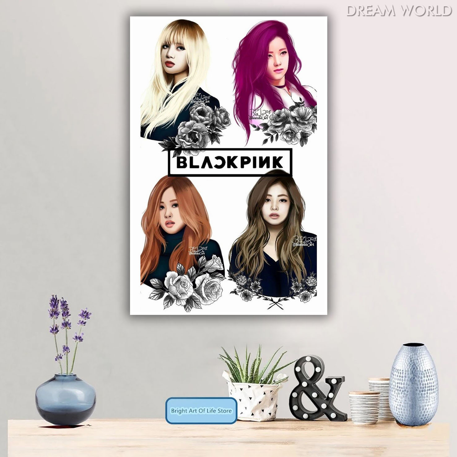 Arga - Home Decor Wall Poster - Blackpink Cartoon Art