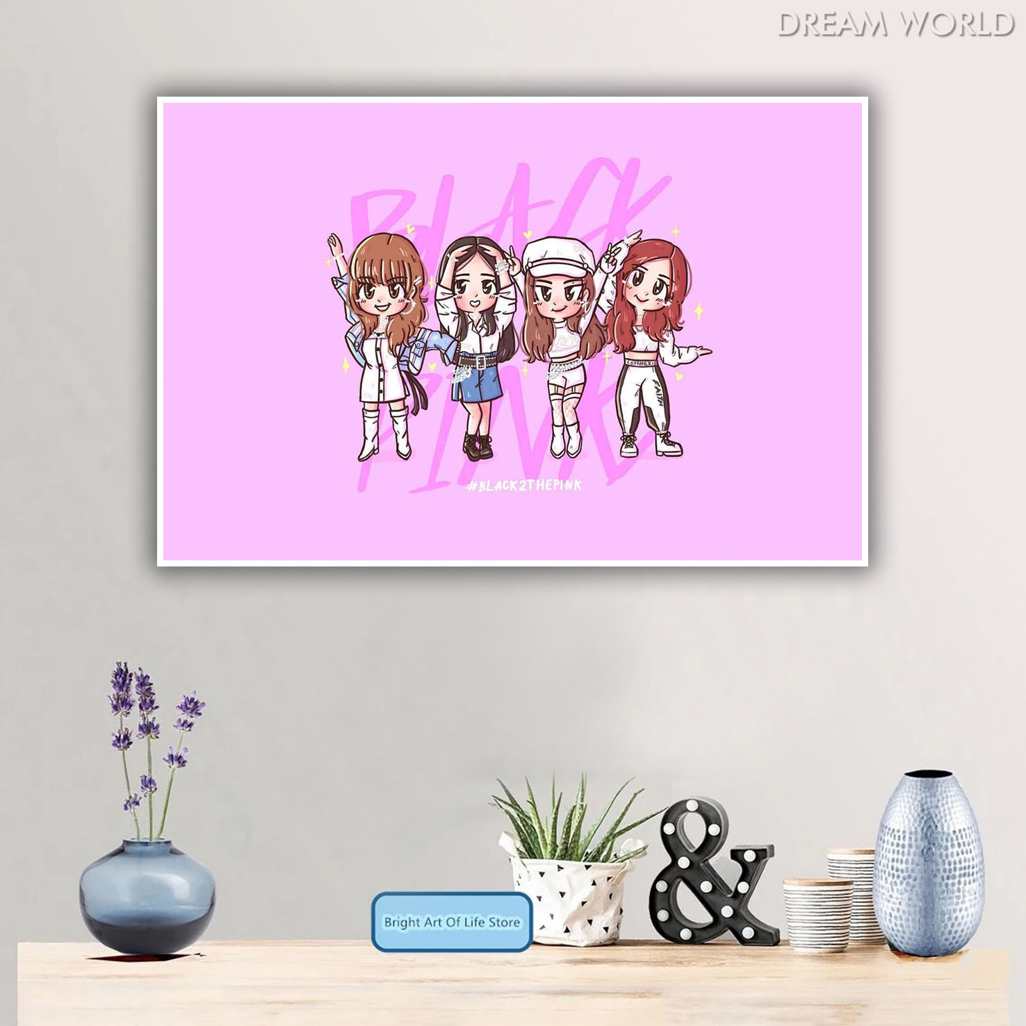 Arga - Home Decor Wall Poster - Blackpink Cartoon Art