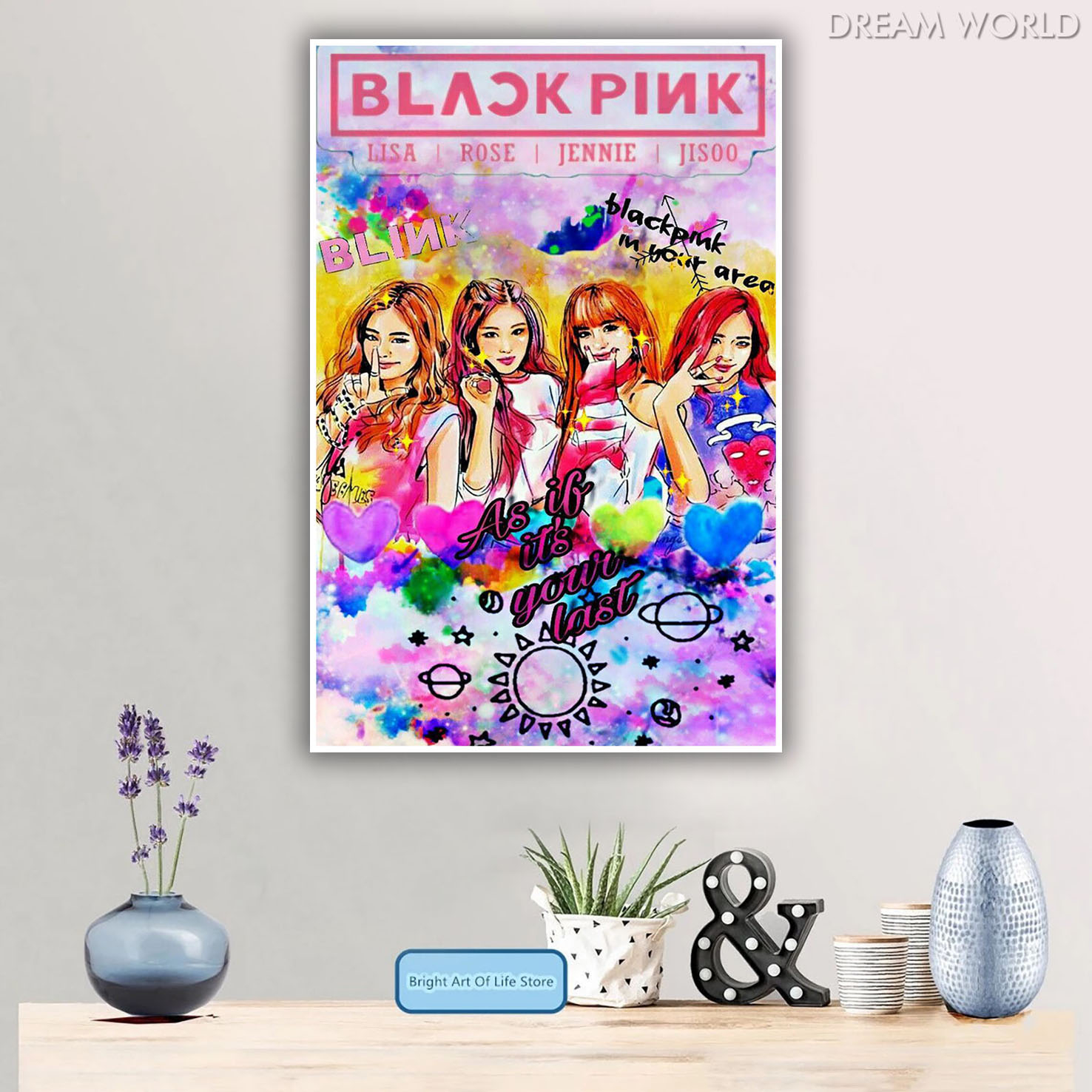Arga - Home Decor Wall Poster - Blackpink Cartoon Art