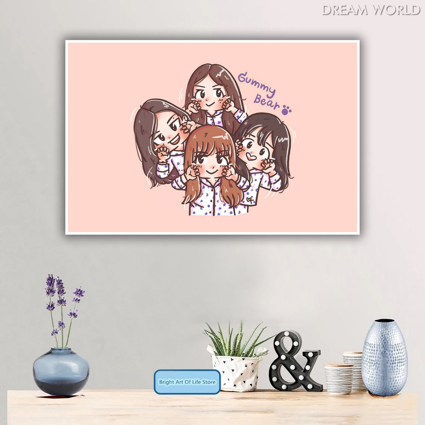 Arga - Home Decor Wall Poster - Blackpink Cartoon Art