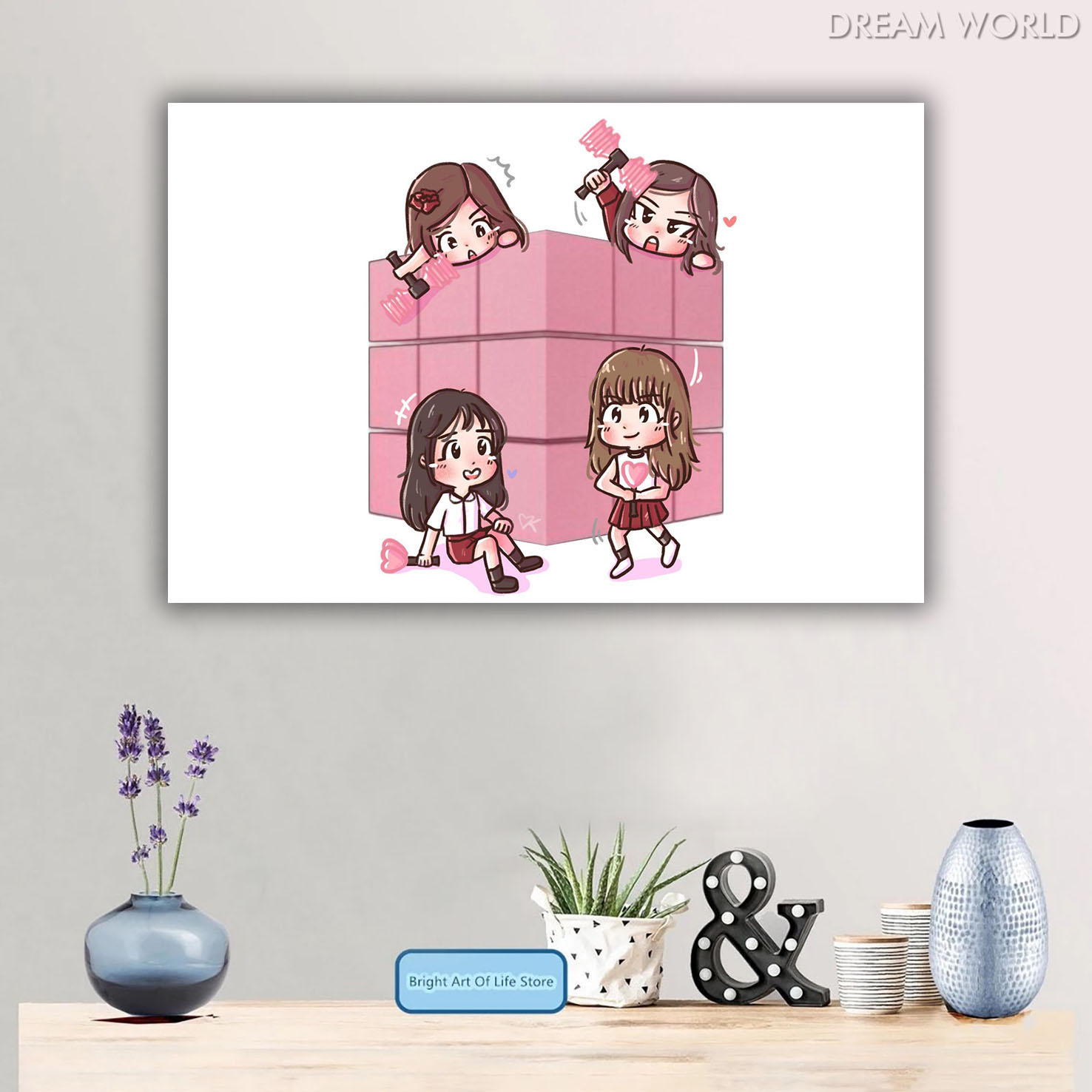 Arga - Home Decor Wall Poster - Blackpink Cartoon Art