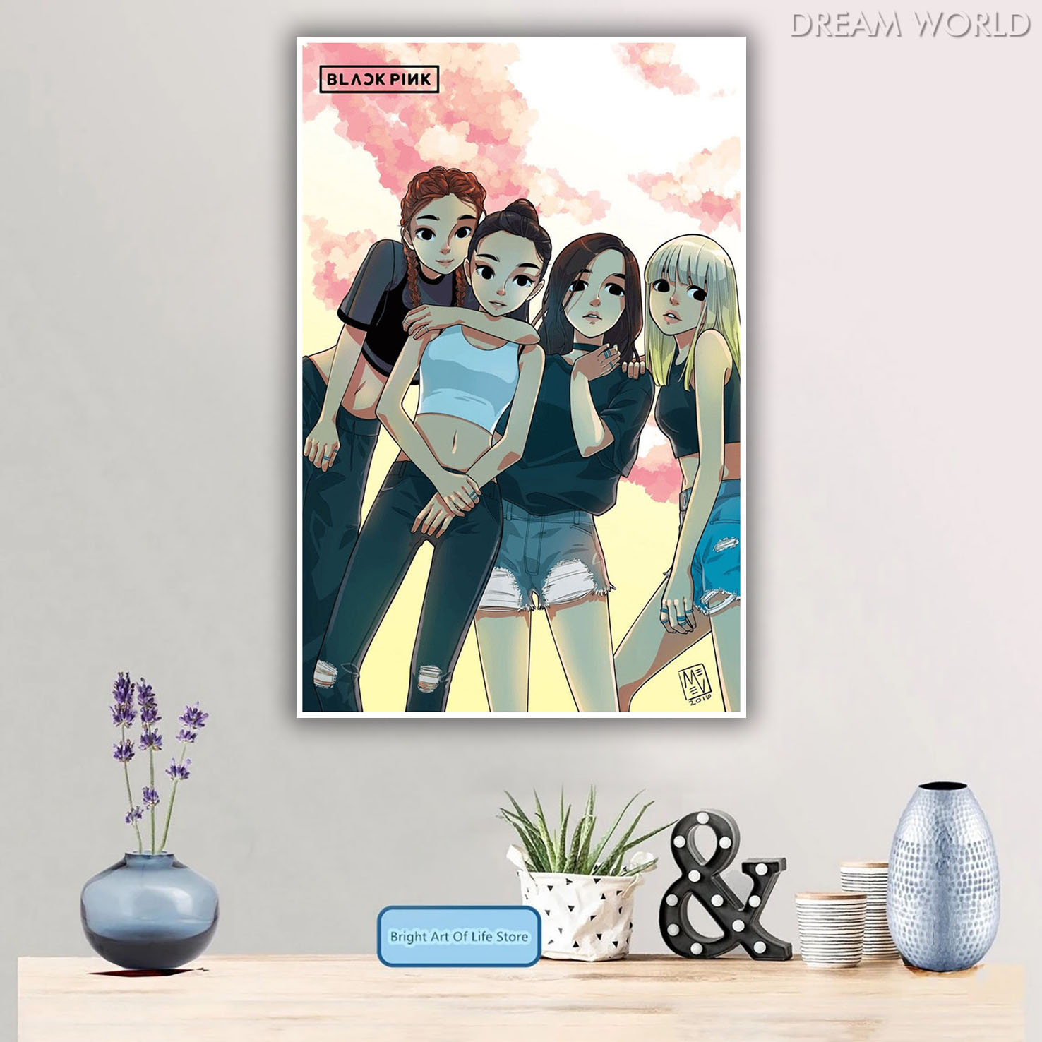 Arga - Home Decor Wall Poster - Blackpink Cartoon Art