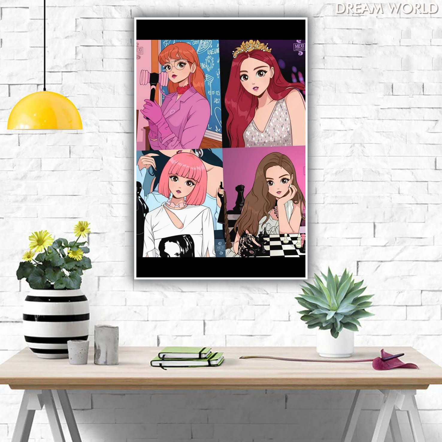Arga - Home Decor Wall Poster - Blackpink Cartoon Art