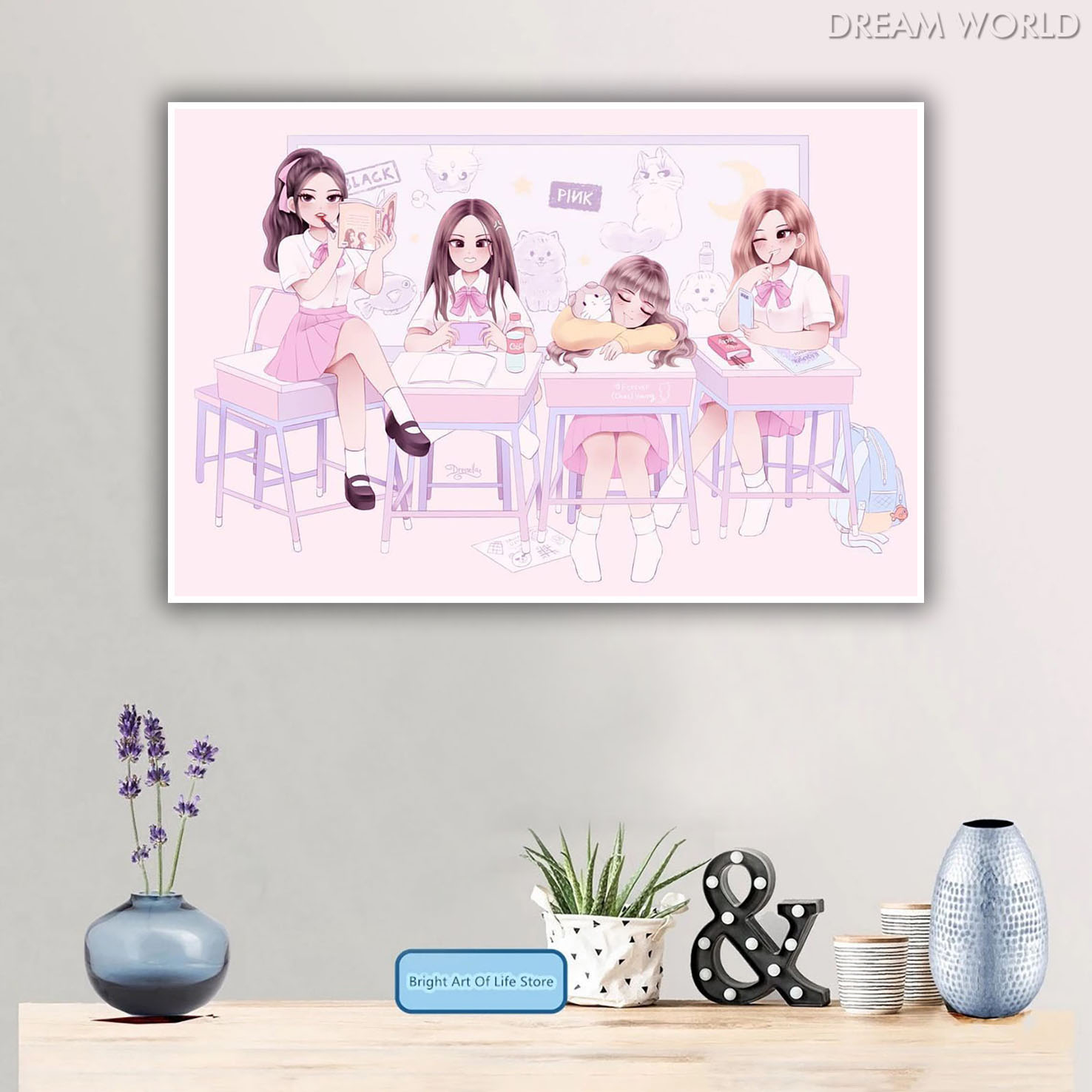Arga - Home Decor Wall Poster - Blackpink Cartoon Art
