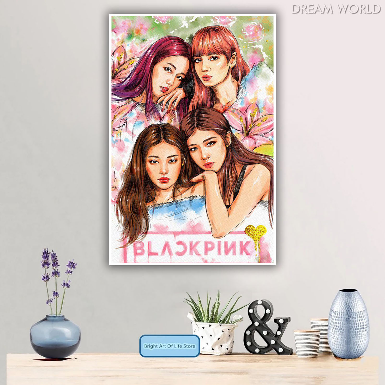 Arga - Home Decor Wall Poster - Blackpink Cartoon Art