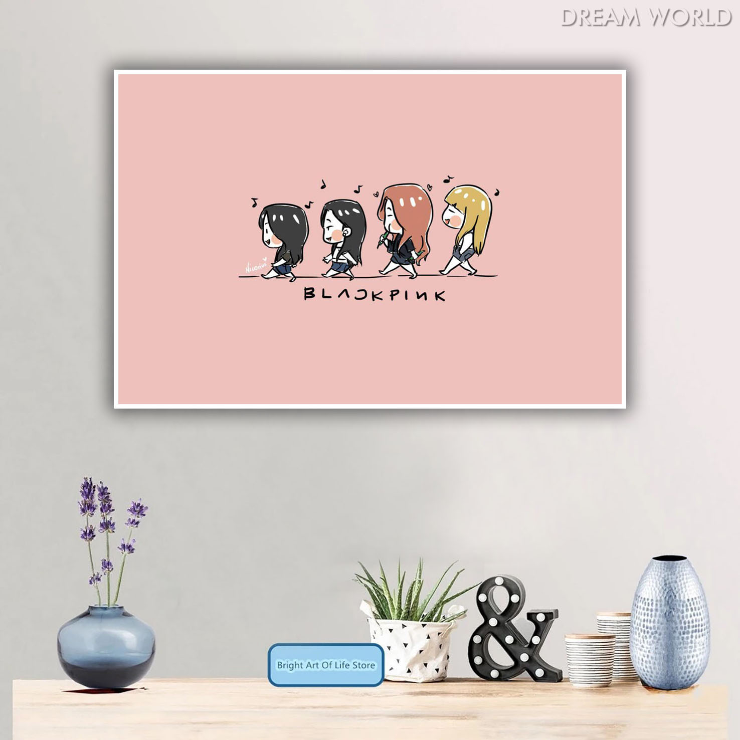 Arga - Home Decor Wall Poster - Blackpink Cartoon Art