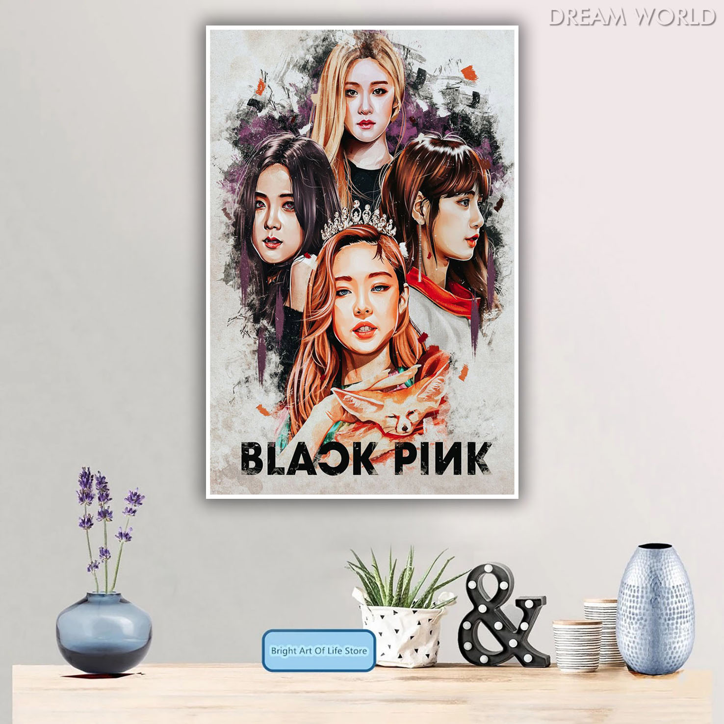 Arga - Home Decor Wall Poster - Blackpink Cartoon Art
