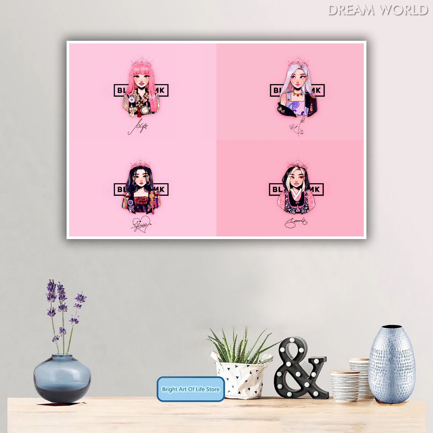Arga - Home Decor Wall Poster - Blackpink Cartoon Art