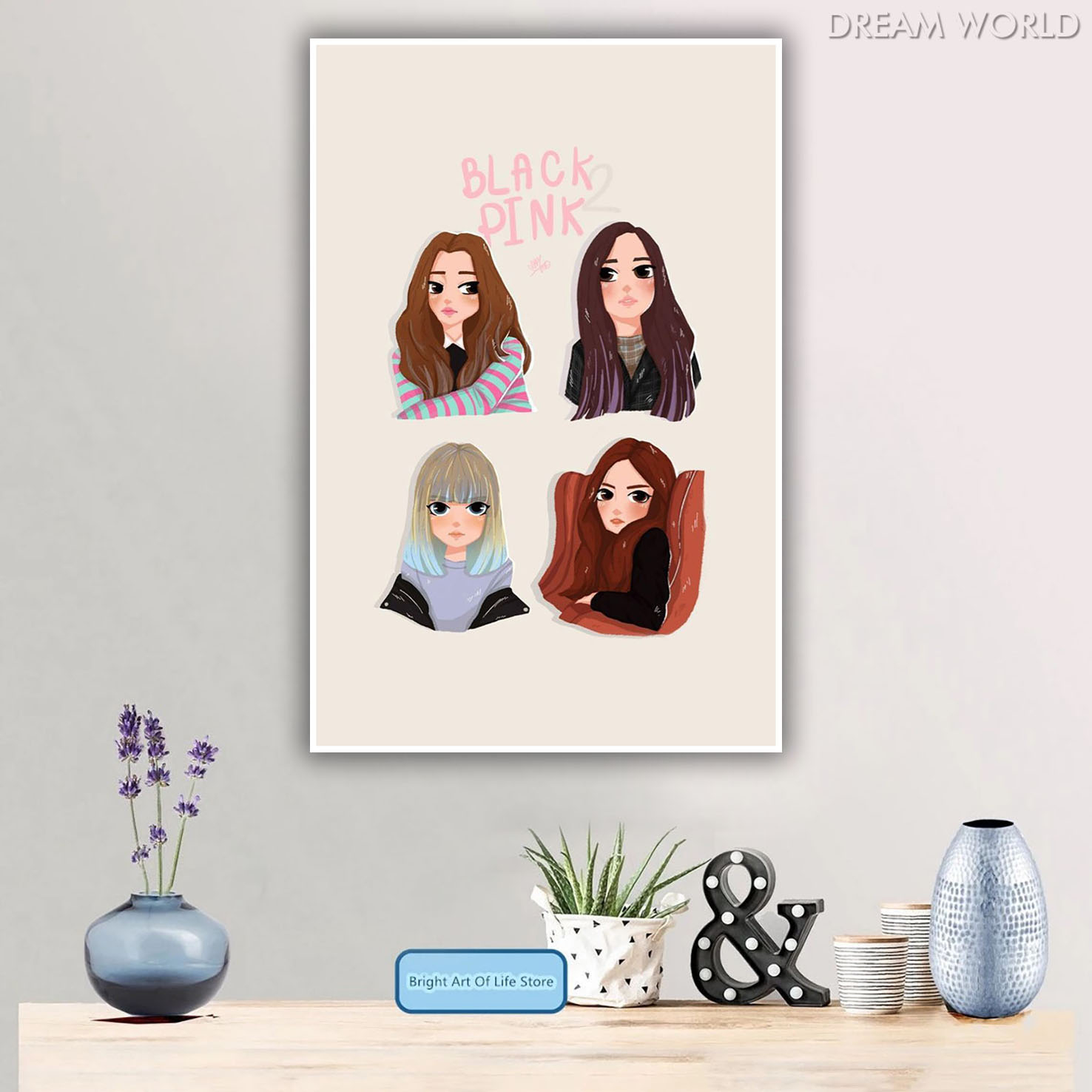Arga - Home Decor Wall Poster - Blackpink Cartoon Art