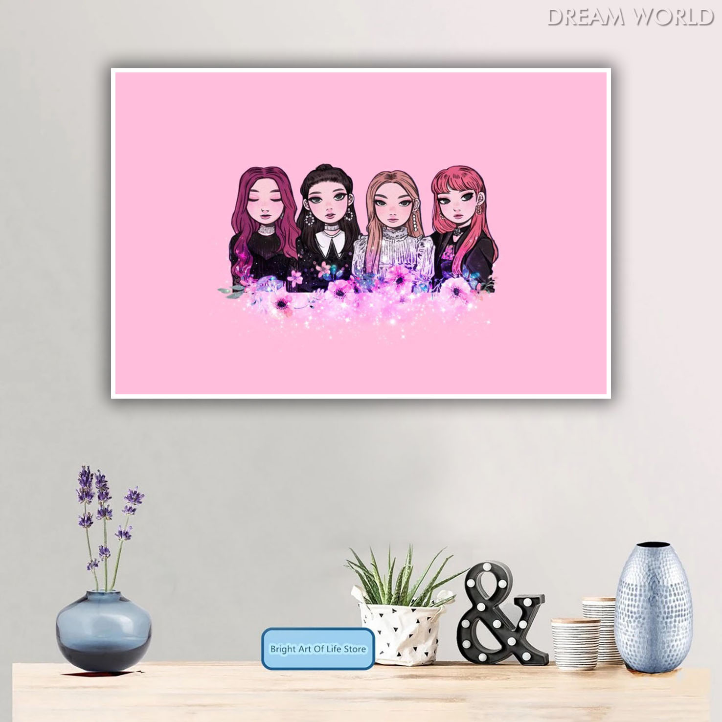 Arga - Home Decor Wall Poster - Blackpink Cartoon Art