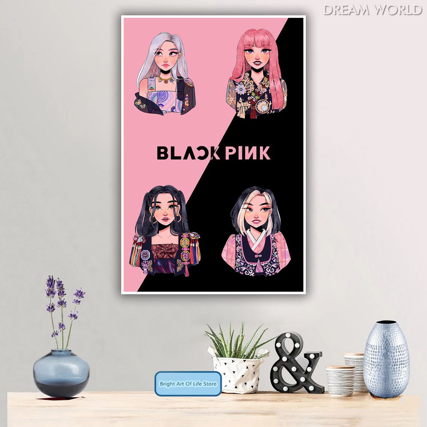 Arga - Home Decor Wall Poster - Blackpink Cartoon Art