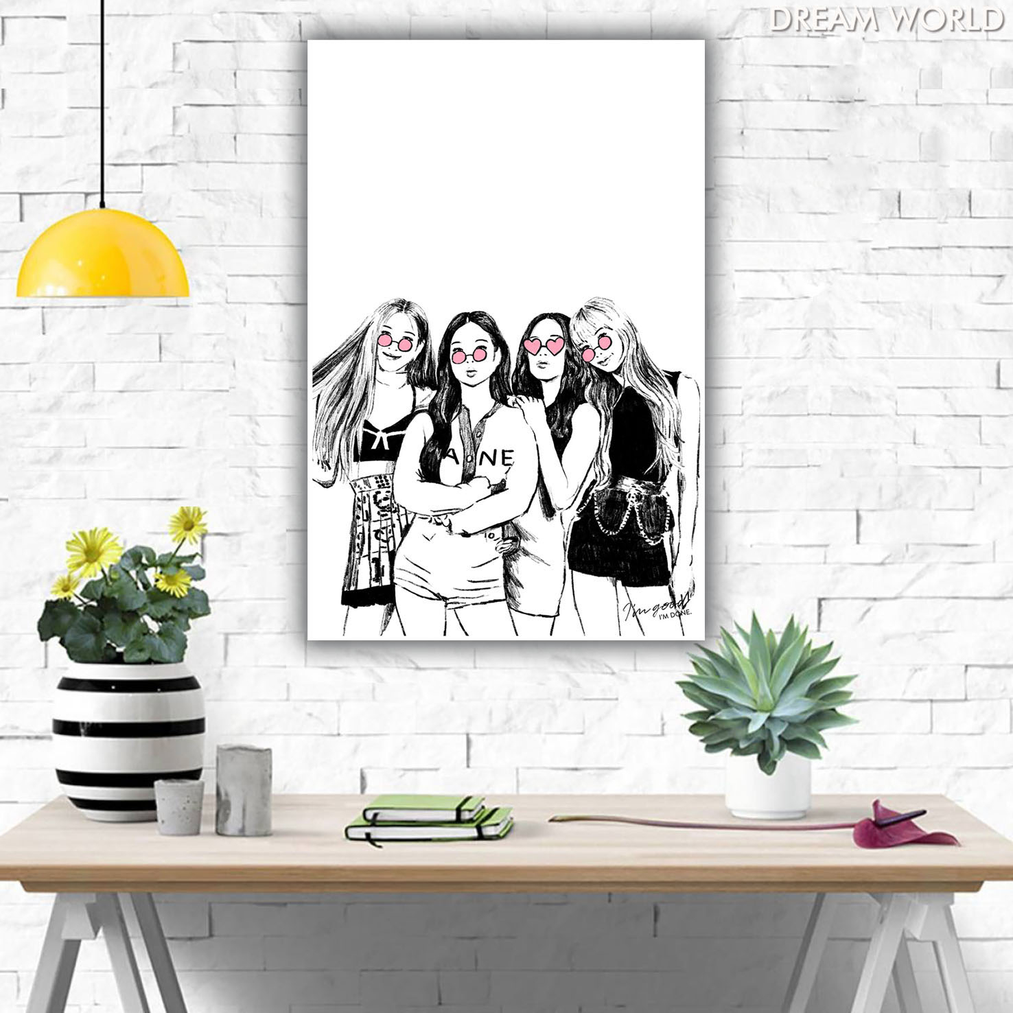 Arga - Home Decor Wall Poster - Blackpink Cartoon Art