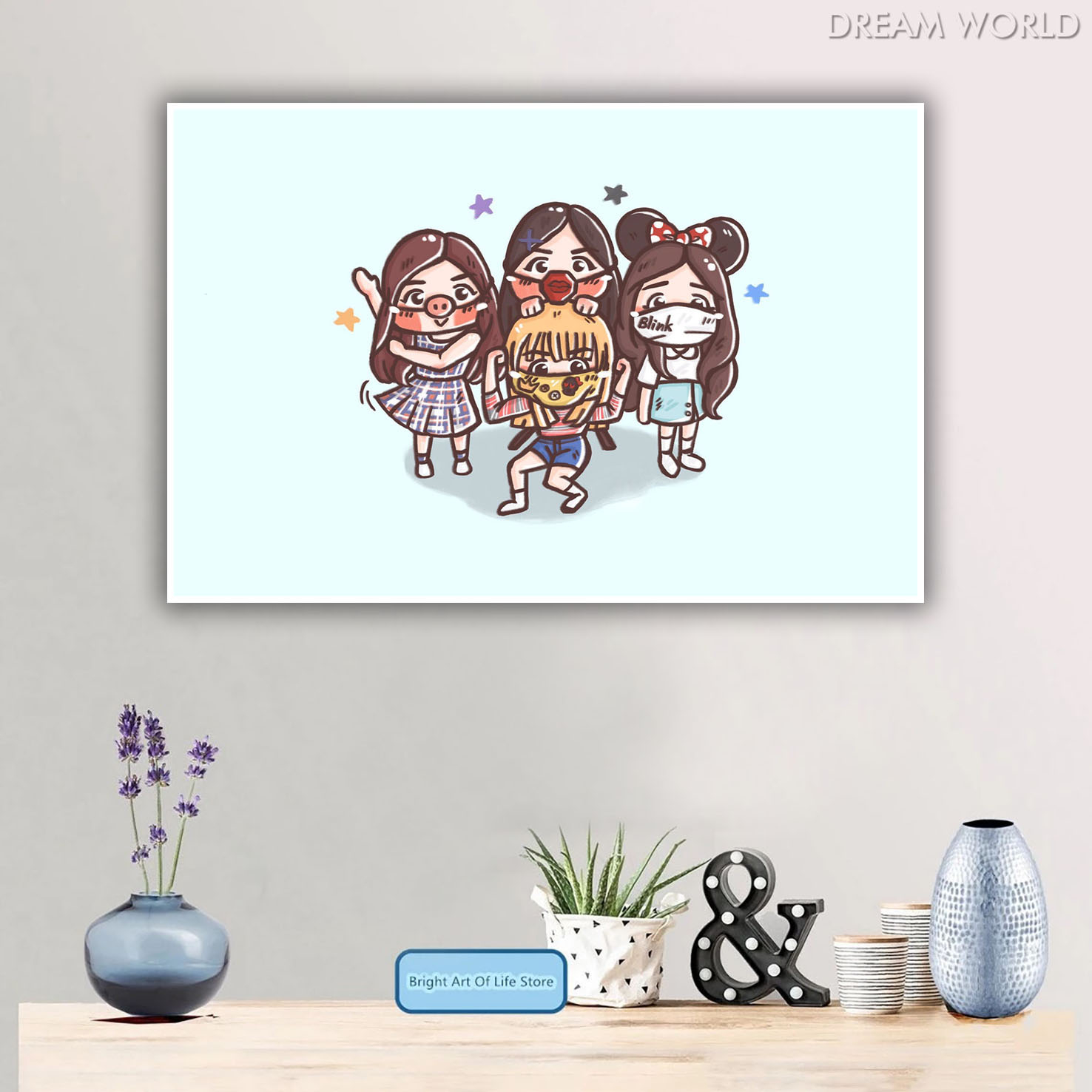Arga - Home Decor Wall Poster - Blackpink Cartoon Art