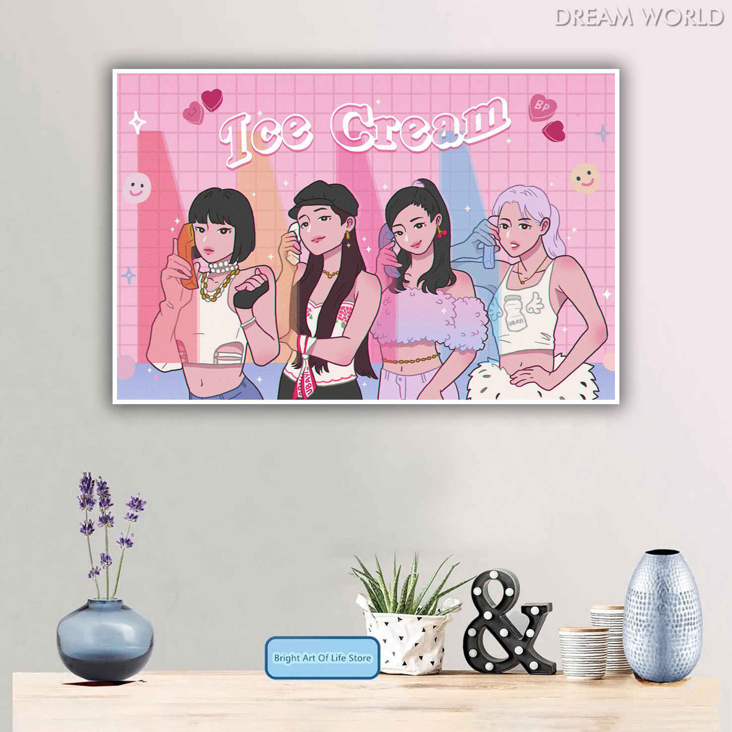 Arga - Home Decor Wall Poster - Blackpink Cartoon Art