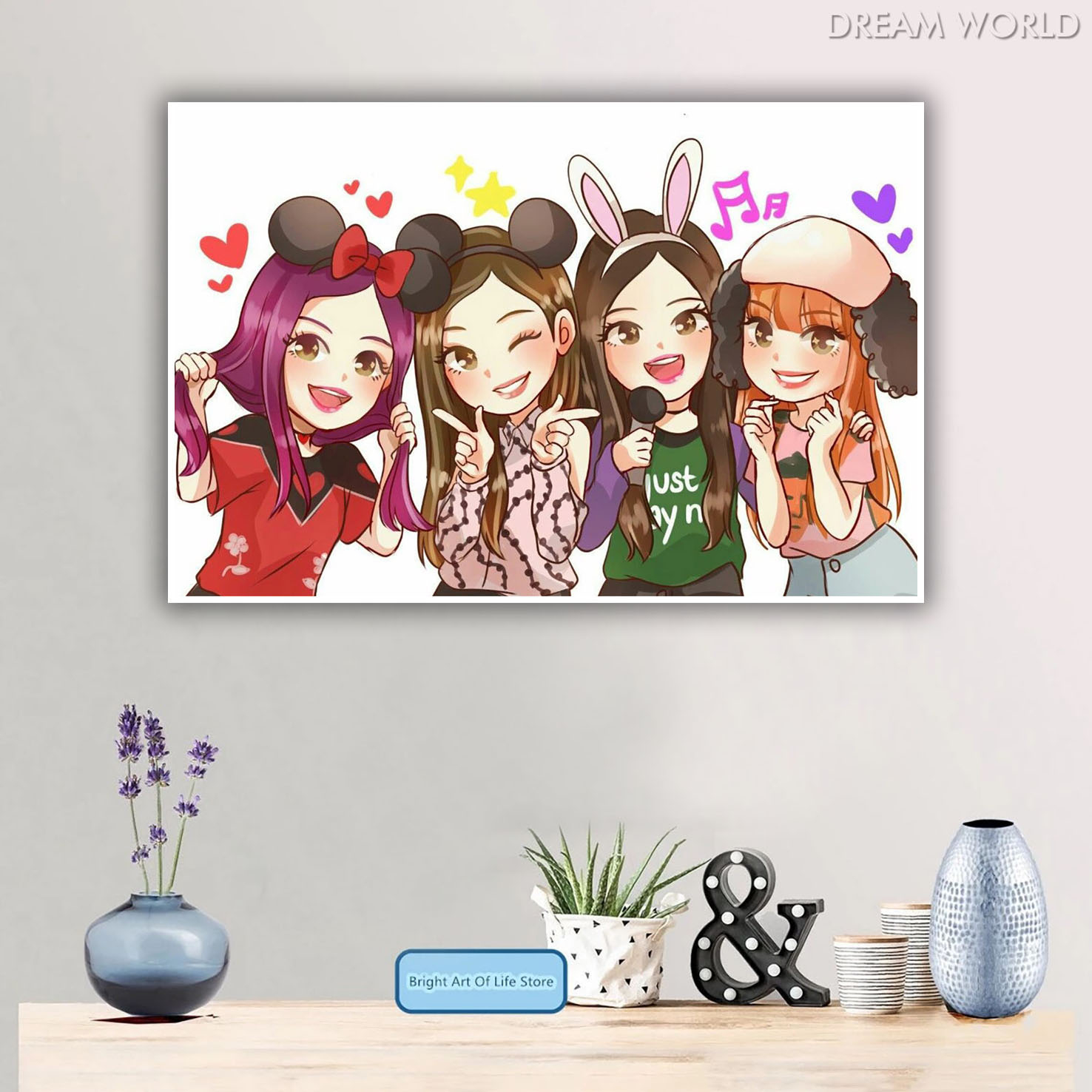 Arga - Home Decor Wall Poster - Blackpink Cartoon Art