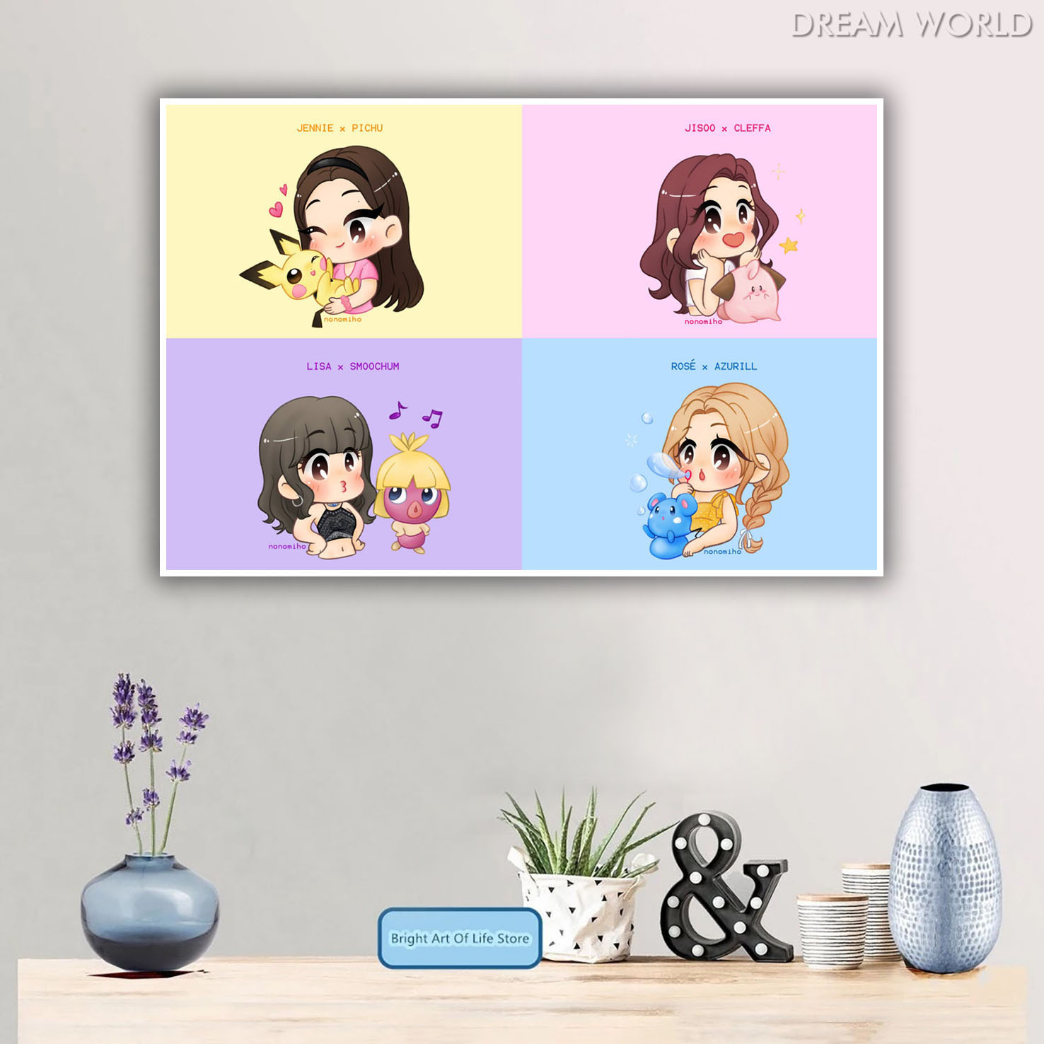 Arga - Home Decor Wall Poster - Blackpink Cartoon Art