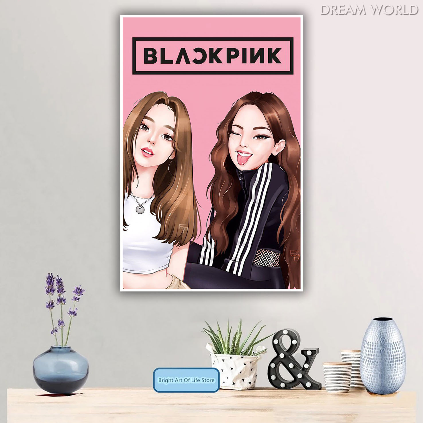 Arga - Home Decor Wall Poster - Blackpink Cartoon Art